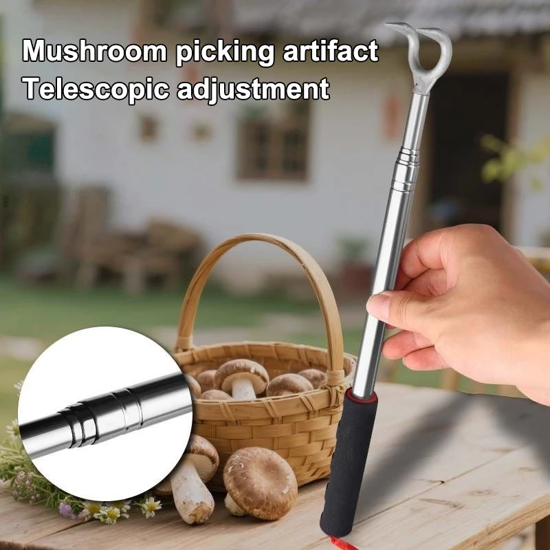 New 1/2Pcs Adjustable Telescopic Mushroom Picking Tools Mushroom Foraging Picker Multipurpose Mushroom Harvester Non Slip Handle