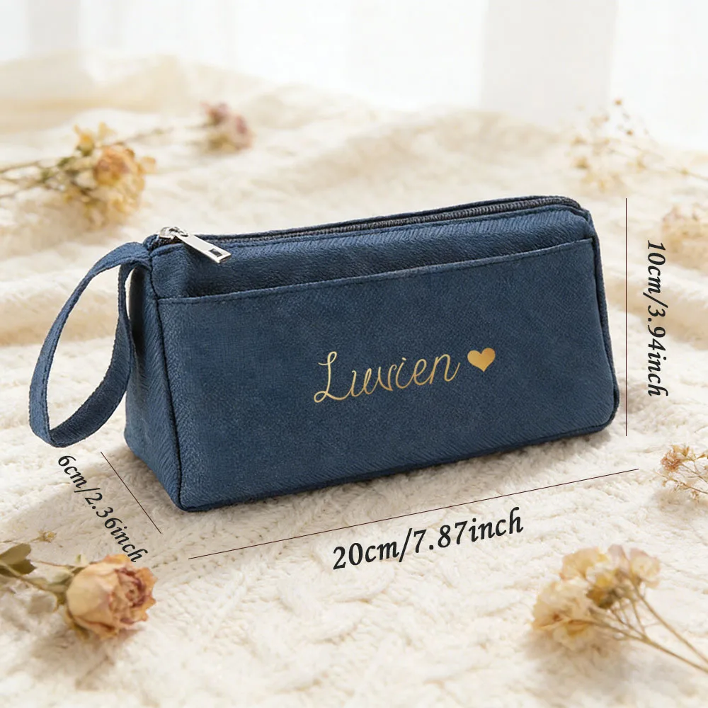 Personalized double-layer pencil bag,large-capacity customized,simple pencil bag for stationery,school supplies,office supplies view 6