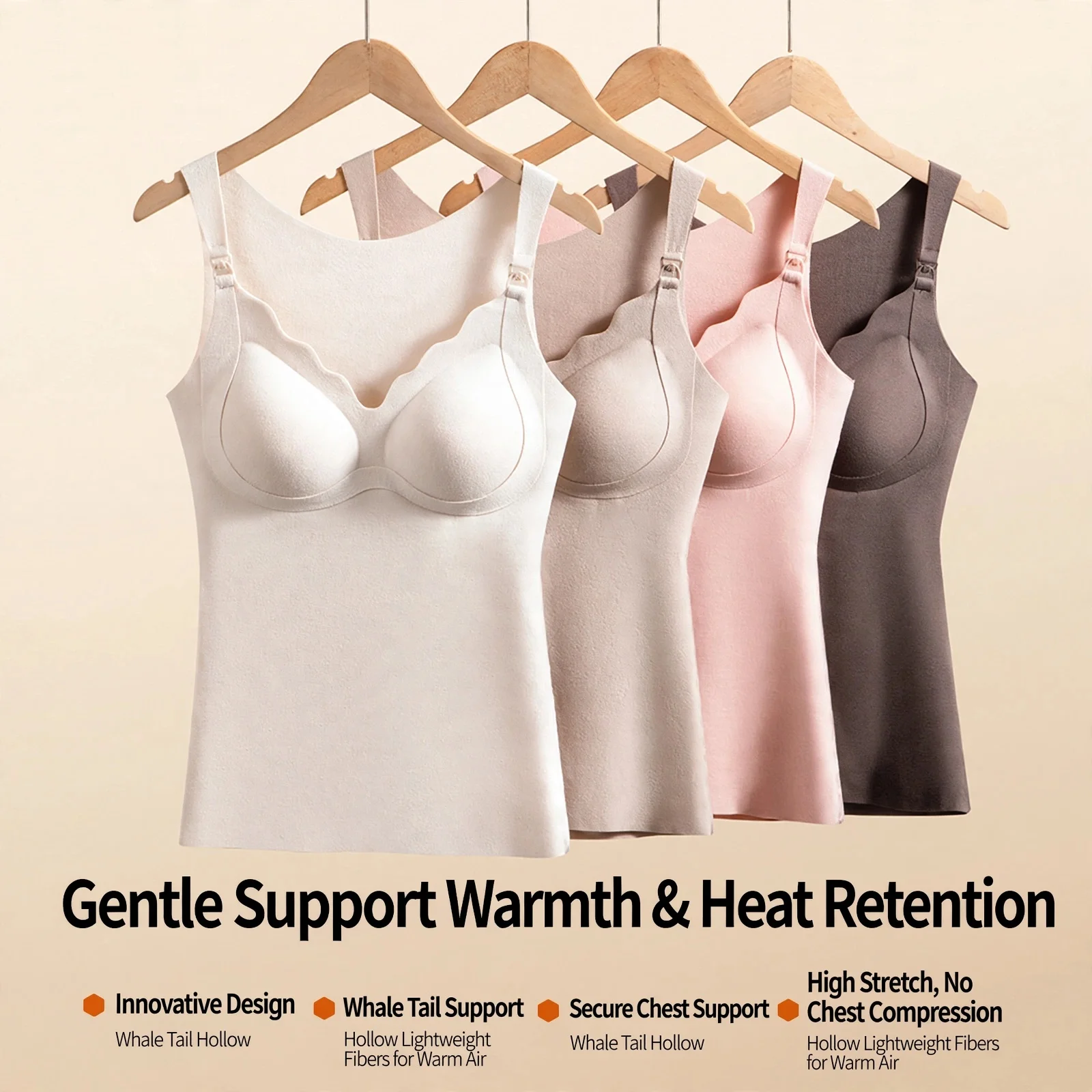Maternity Nursing Tank Top Front Open Buckle Breastfeeding Vest Thermal Fleece V Neck Ruffled Sleeveless Camisole Autumn Winter