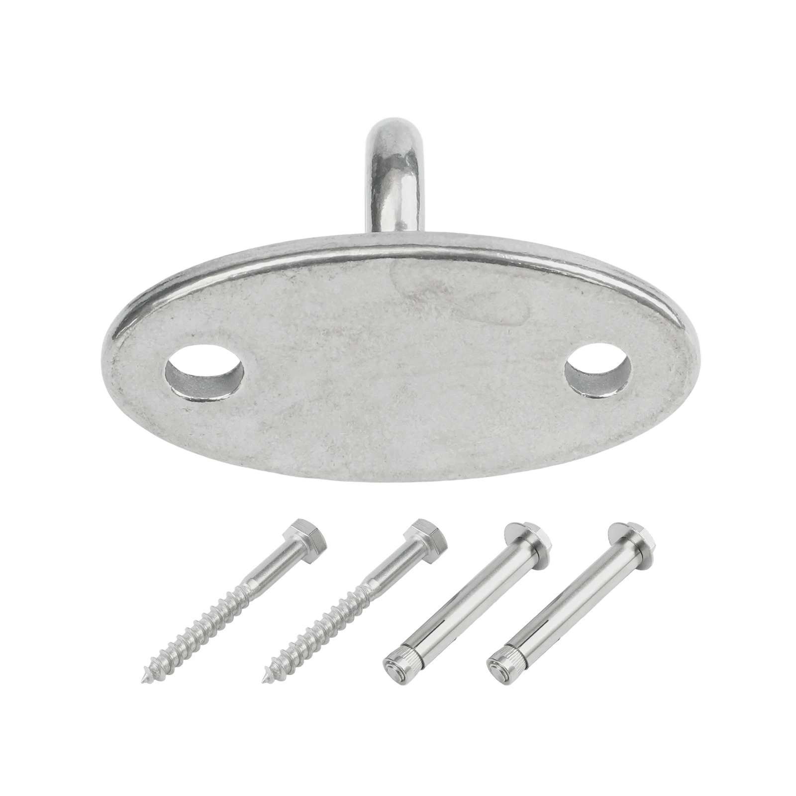 さまざまな用途に適したステンレス製フックアタッチメント。椅子やパンチバッグを梁や天井に吊るすのに最適です。