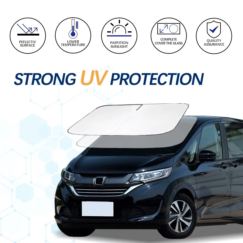 Windshield Sun Shade For Honda Freed Sunshade Sun Visor Protector Foldable Blocks UV Rays Keep Your Car Cooler