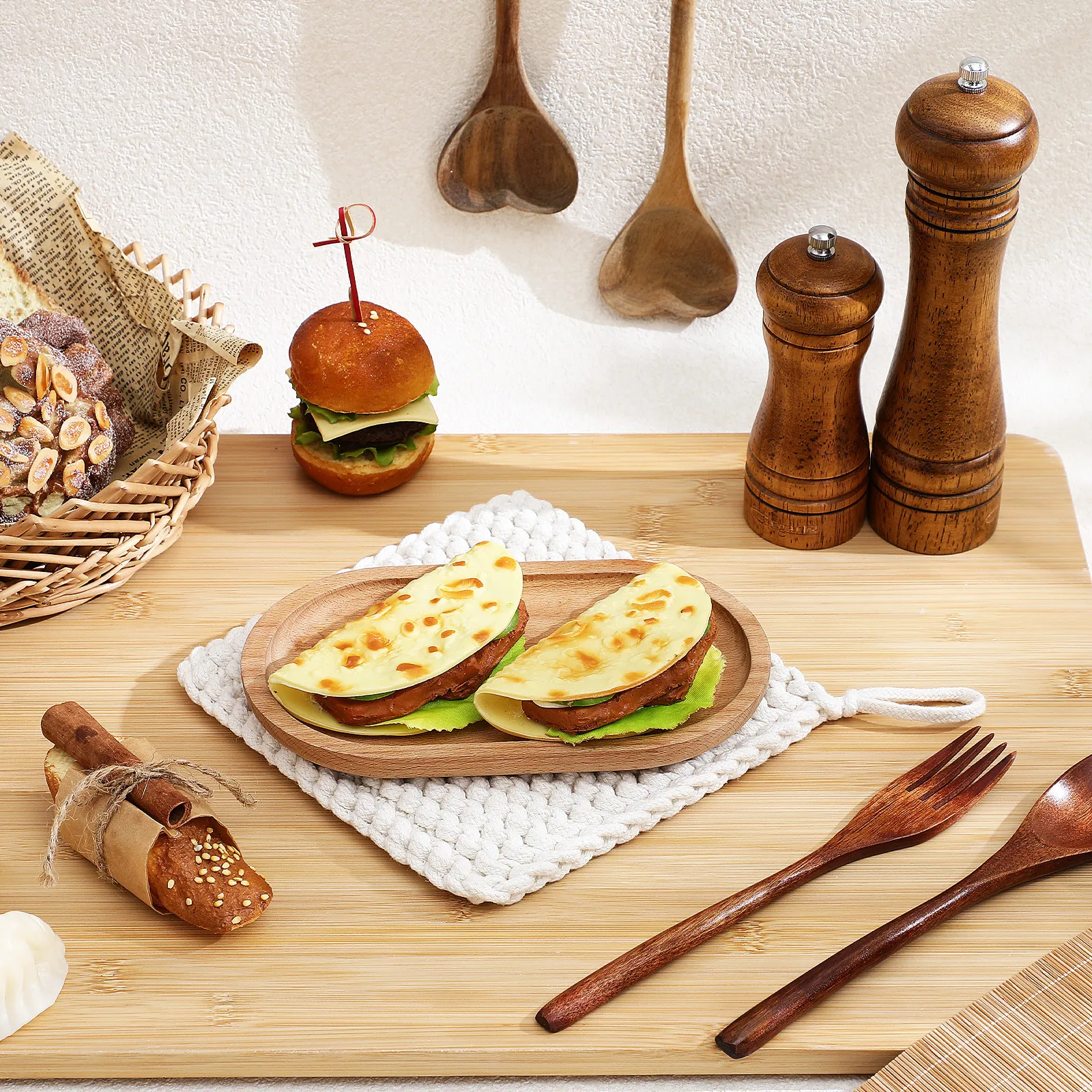 

1pc Woven Cotton Mat Heat Resistant Table Protector For Kitchen Dining Decor Woven Cotton Cushion Use Insulated Pad Holder