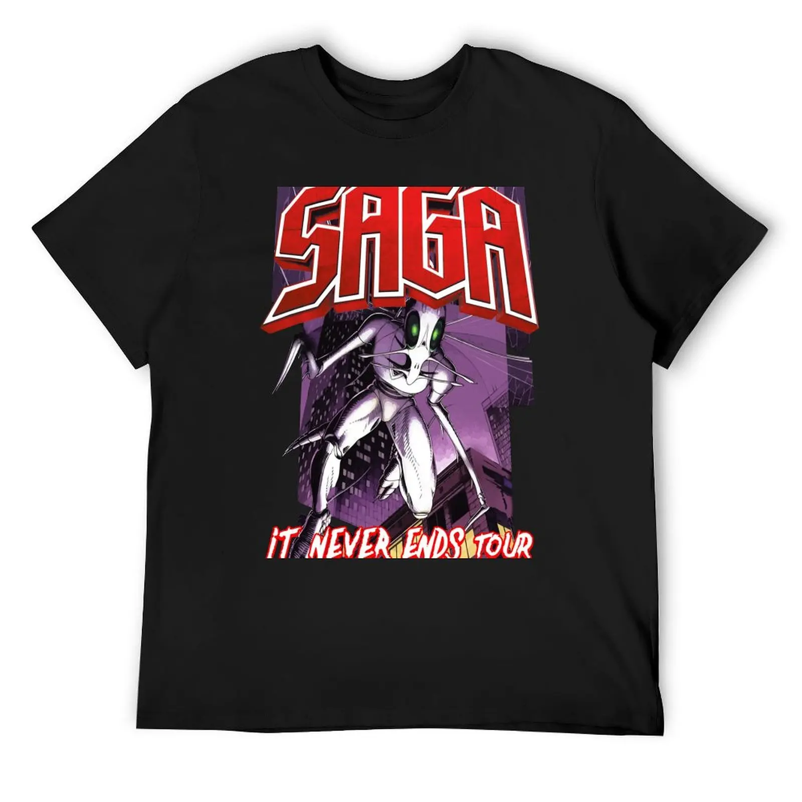 

SAGA NEVER ENDS TOUR T-Shirt summer top oversize t-shirts man plus sizes mens fashion