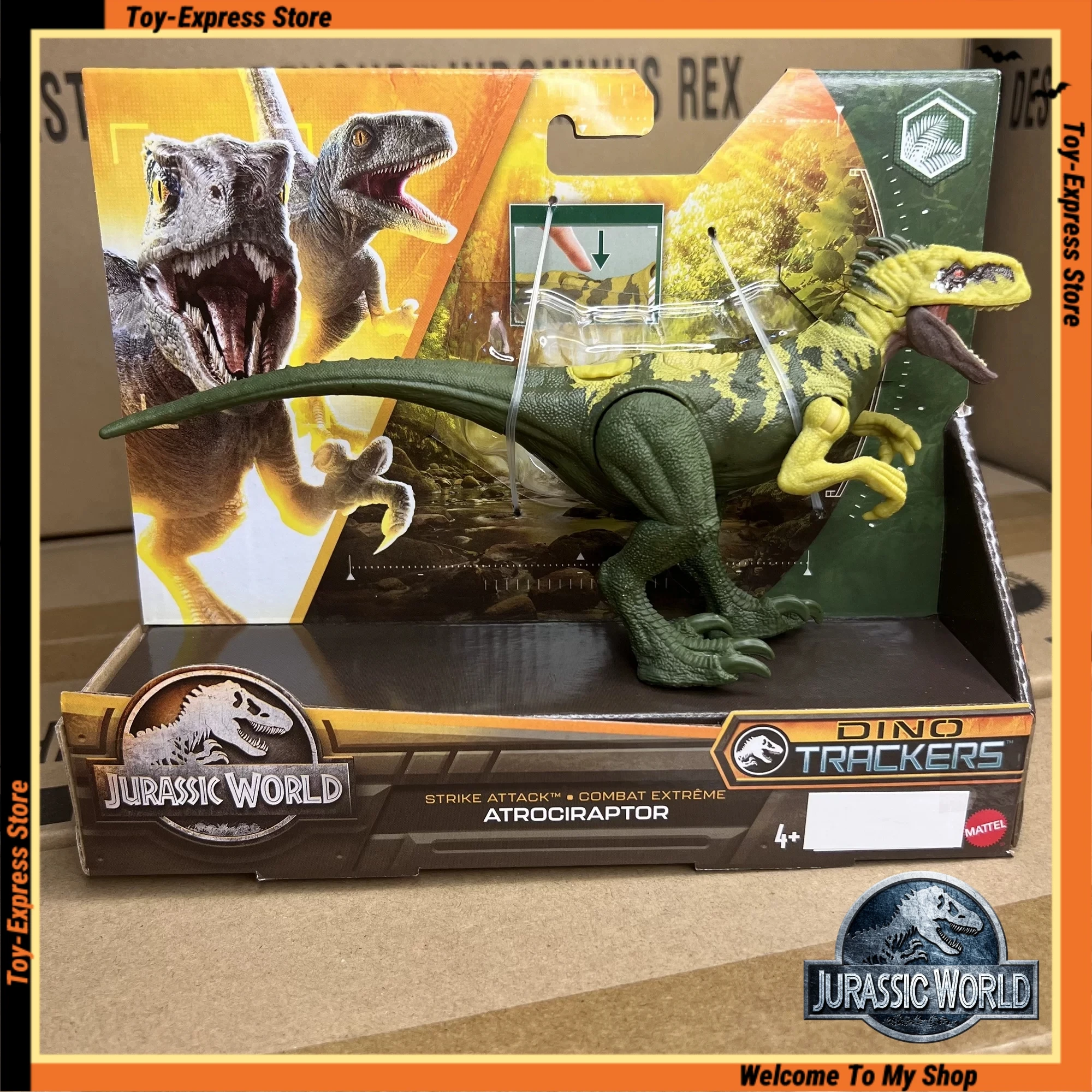 

Mattel Jurassic World Atrociraptor Dinosaur Strike Attack Action Figure Dino Trackers Collectible Model Toy HLN69 Birthday Gift