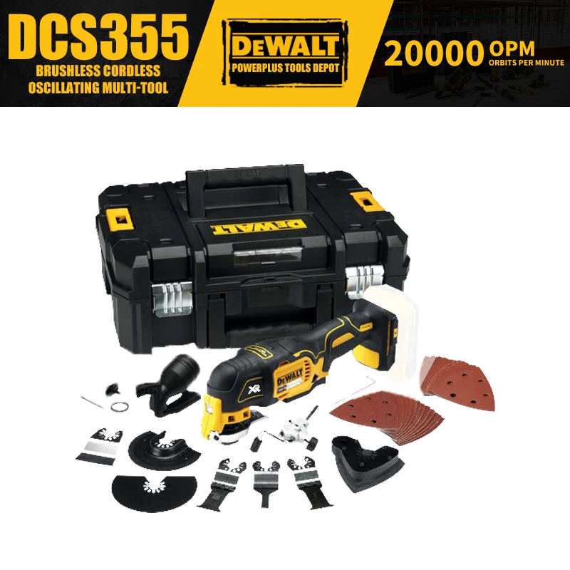 DeWalt เครื่องมืออเนกประสงค์แบบไร้สายไม่มีแปรงไร้สาย, เครื่องมือไฟฟ้า18V DCS355ตัดเจียรตัดกระเบื้องทำความสะอาดช่อง