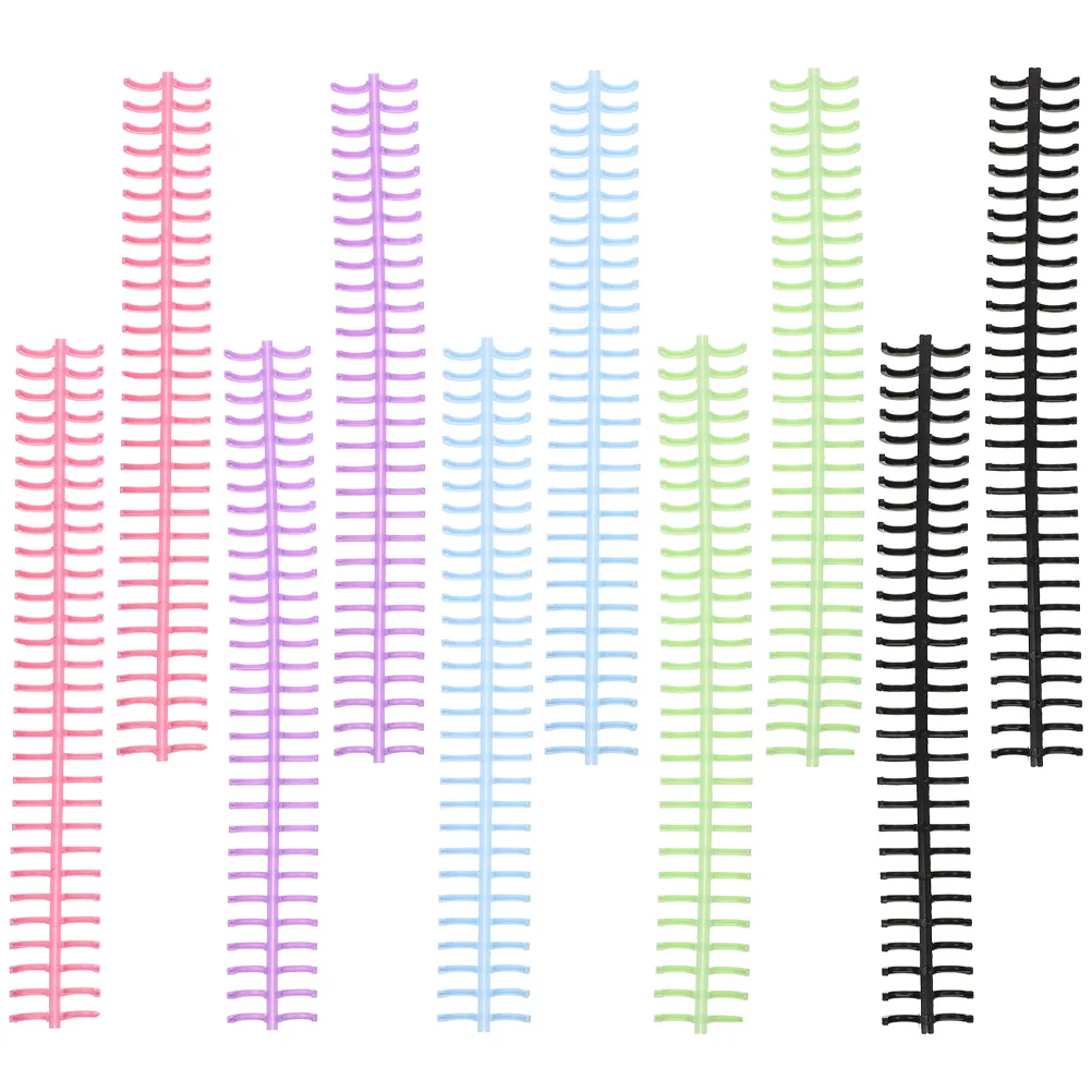 10pcs Loose Leaf Coil Binder Rings School Scrapbook Household Notebook Abs Notepad Plastic Easy To Use