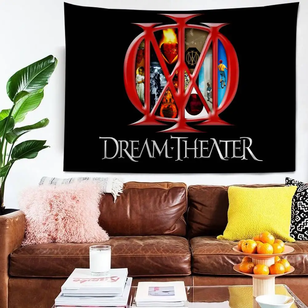 D-Dream Theater Heavy Rock Band Hippie Wall Hanging Tapestries Bohemian Wall Tapestries Mandala INS Home Decor