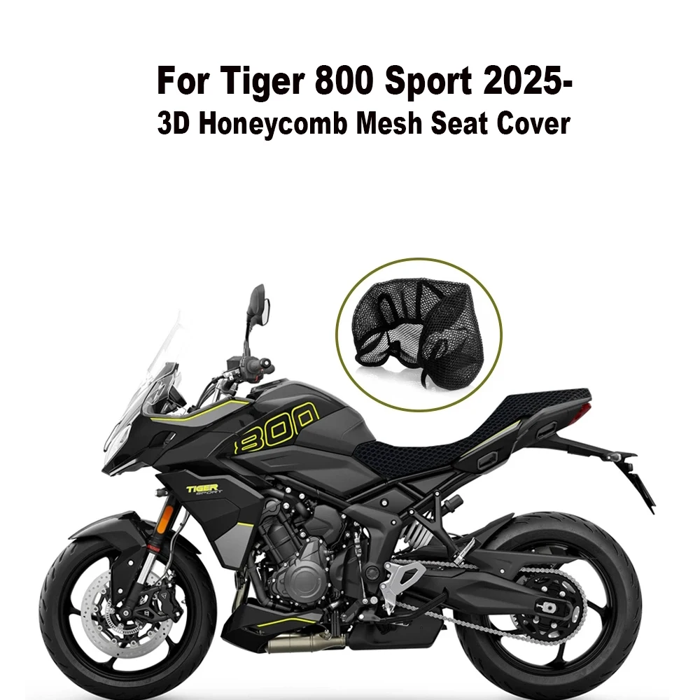 

2025 For TIGER 800 SPORTNEW Motorcycle 3D Honeycomb Mesh Seat Cover Tiger800 Sport Accessories Heat Insulation Protect Cushion 3
