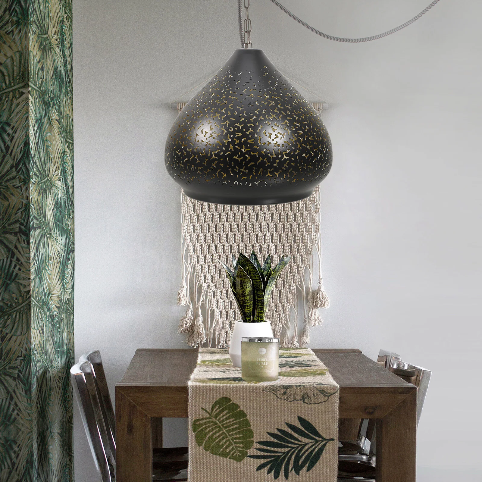 

Iron Shade Hollow Design For Chandelier Ceiling Pendant Lamp Black Replacement Light Shade Decorative Metal Lamp Cover