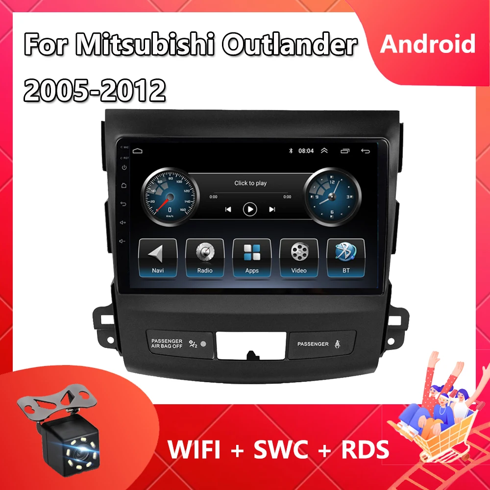 

2 din Car Radio For Mitsubishi Outlander 2005-2012 Android 11 Navigation GPS Auto Multimedia Video Player Carplay Bluetooth WIFI