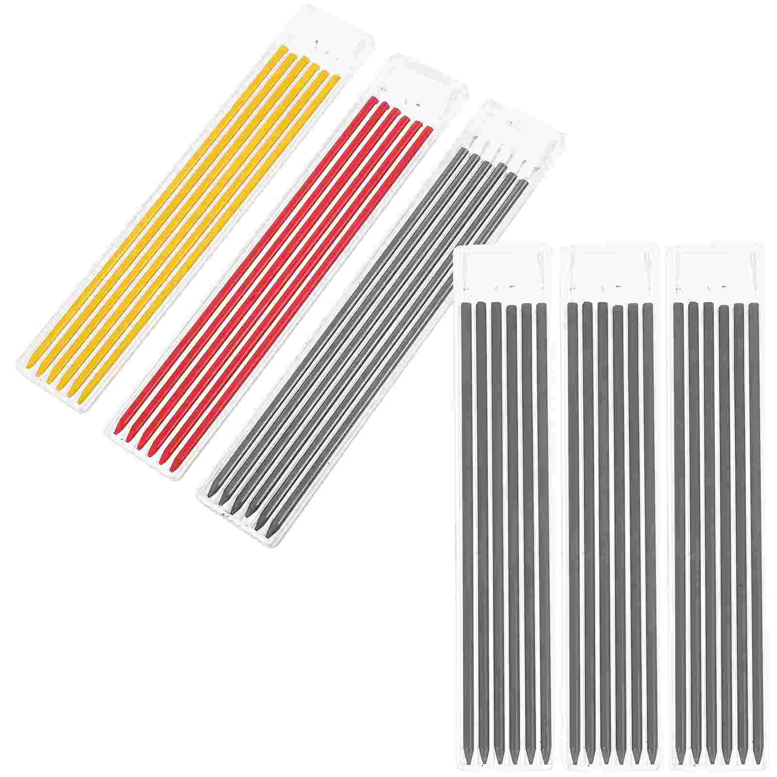 

6 Boxes Woodworking Pencil Pica Dry Refills Carpenter Mechanical Lead Dedicated