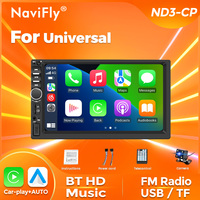 Navifly 7 Inch HD Touch Screen Universal 2 DIN Carplay Auto Car Multimedia Player FM BT For Toyota Honda VW Corolla Camry Rav4