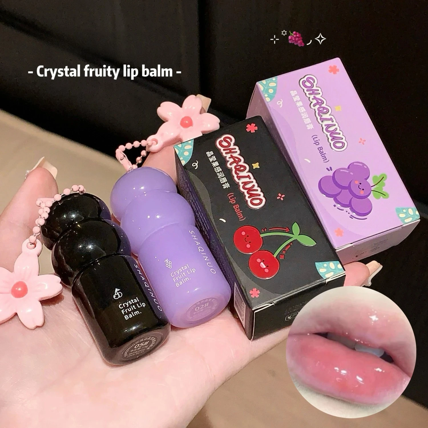 Donkerkersenfruit Lippenbalsem Hydrateert Paarsroze Getinte Lippenstift Langdurige Voedende Lippenpomade Transparante Lipverzorging