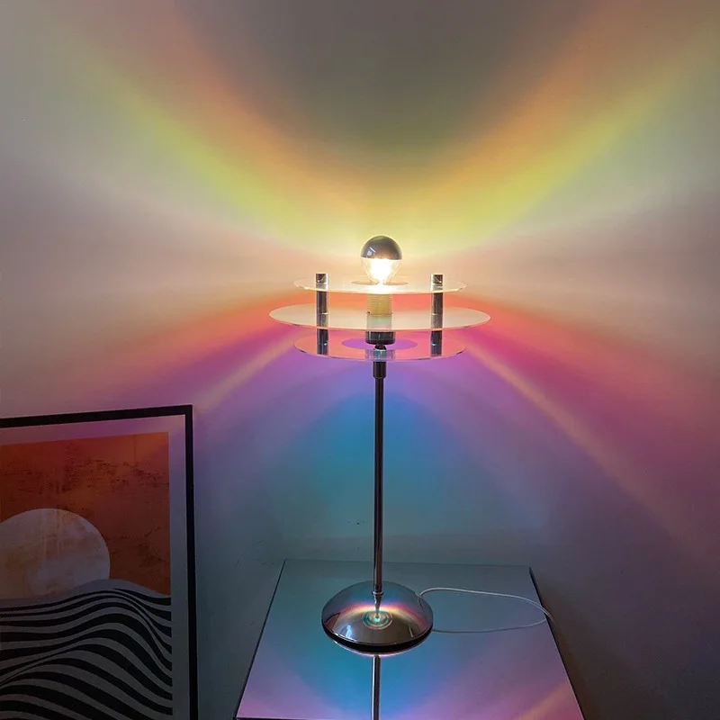 New Sunset Table Floor Lamp USB Projection Atmosphere Night Light Home Decoration Lighting Rainbow Colorful Photography Lamps