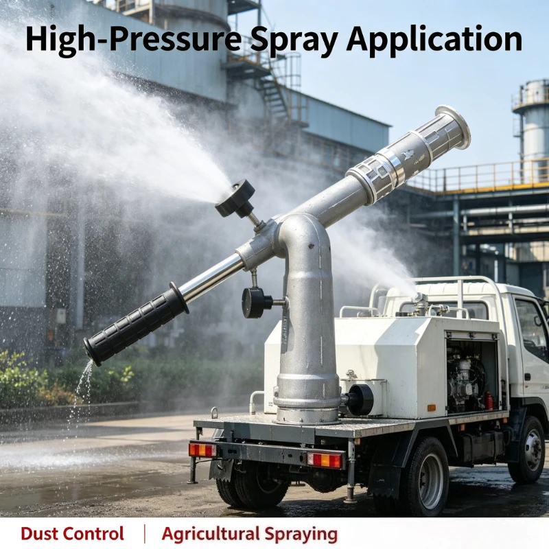 360 Degree Adjustable Z-Type High Pressure Water Cannon Spray Nozzle Multi Mode for Sprinkler Truck Green Irrigation Fire Use