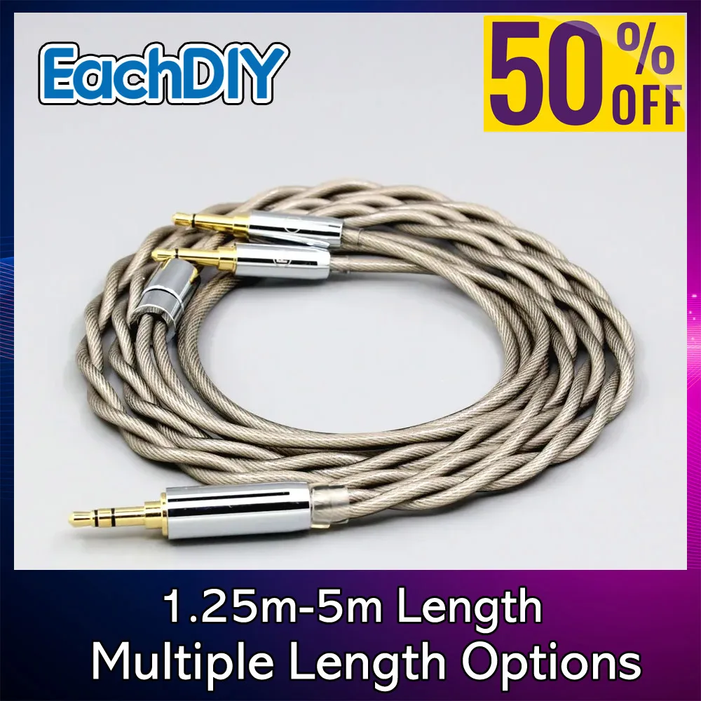 Type6 756コア 7nリッツ線 OCC銀メッキイヤホンケーブル Pioneer Amiron Home Aventho Pioneer SE-MONITOR 5 SEM5 3.5mm 7842対応