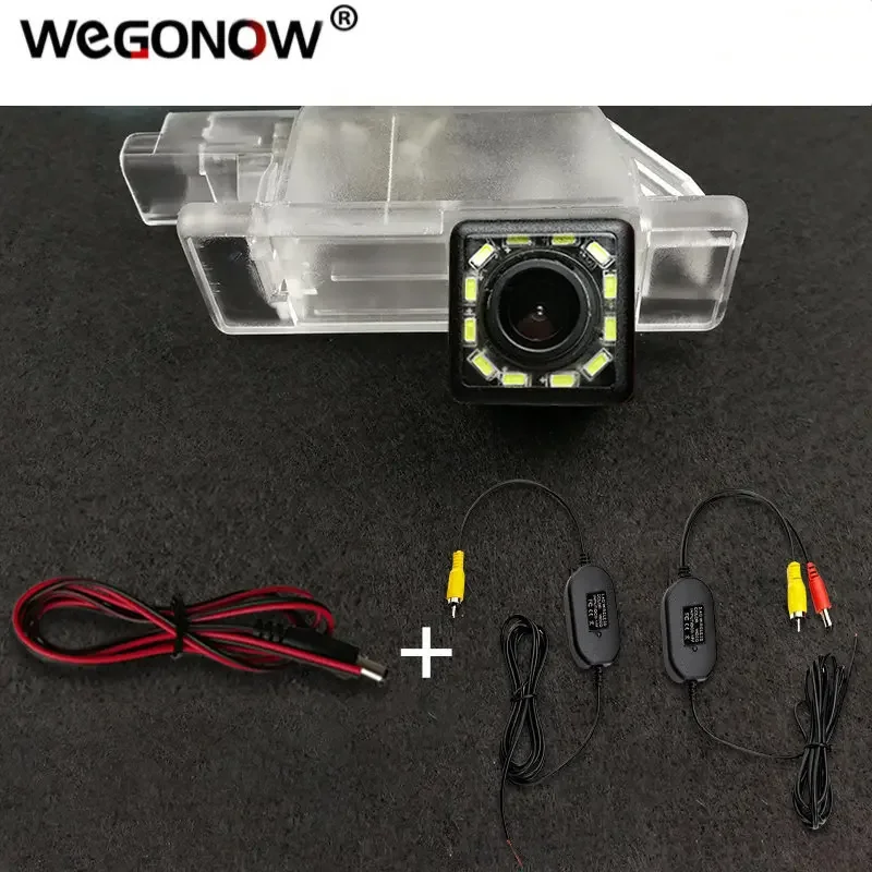 HD Wireless Car CCD Rear Camera Fisheye 4 8 12 led dynamic Night Vision For Peugeot 301 408 508 2013 2014 Citroen C5 C4