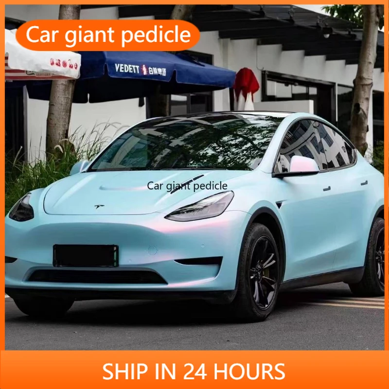 Highest quality Matte Twin Pink Blue vinyl Wrap Film Car Wrap Film Non degumming Non fading quality Warranty 1.52M*17M roll