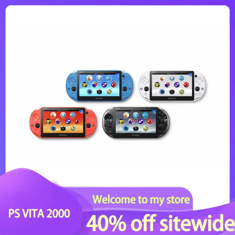 Refurbished PS VITA 2000 Handheld Game Console/PSV2000 Game Console/PSV 2000 Unlocked PKGj Store and Adrenaline PSVita Slim