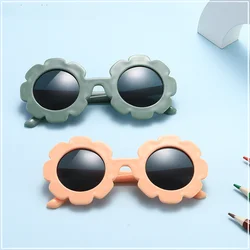 New Sun Flower Round Cute Kids Sunglasses UV400 for Boy Girls Toddler Lovely Baby Sun Glasses Children Oculos De Sol