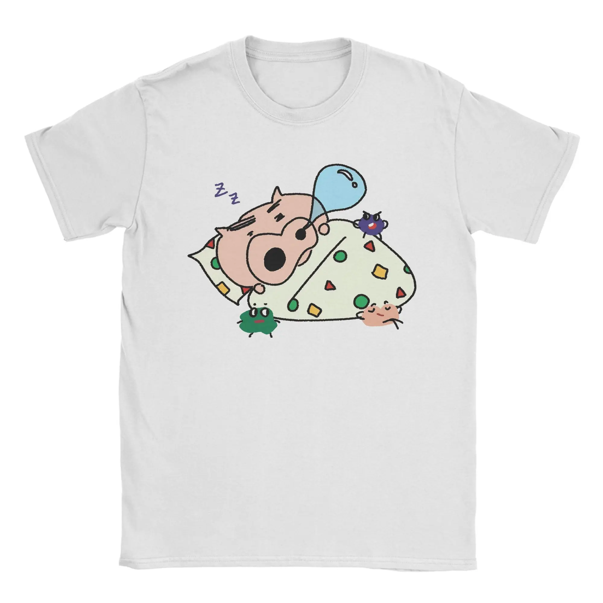 C-Crayon S-Shin-chans Anime Cartoon T-Shirt for Men Women  Humor Pure Cotton Tees Crew Neck Short Sleeve T Shirts Gift Idea Tops
