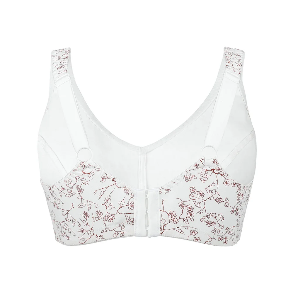 Reggiseno taglie forti per donna Reggiseni a copertura totale senza fili Supporto Lingerie Reggiseni con stampa in puro cotone BH Top BC DDEFG Cup