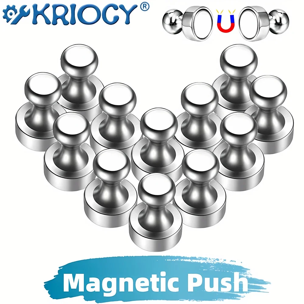 10pcs Super Strong Neodymium Magnetic Pushpins Sucker Thumbtack Durable Steel Magnet Push Pin for Refrigerator Whiteboard
