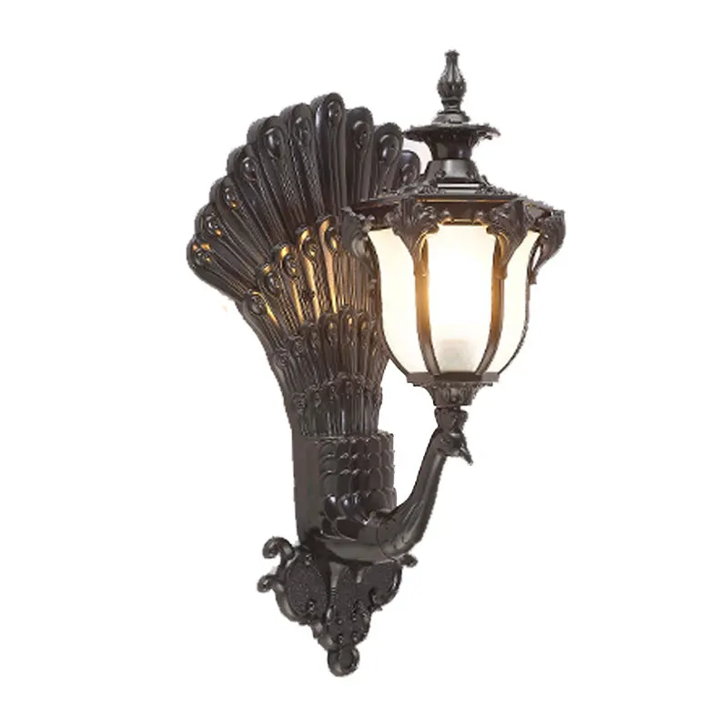 الأوروبية الرجعية حديقة فيلا مدخل شرفة الممر شرفة مصباح الجدار مقاوم للماء #6