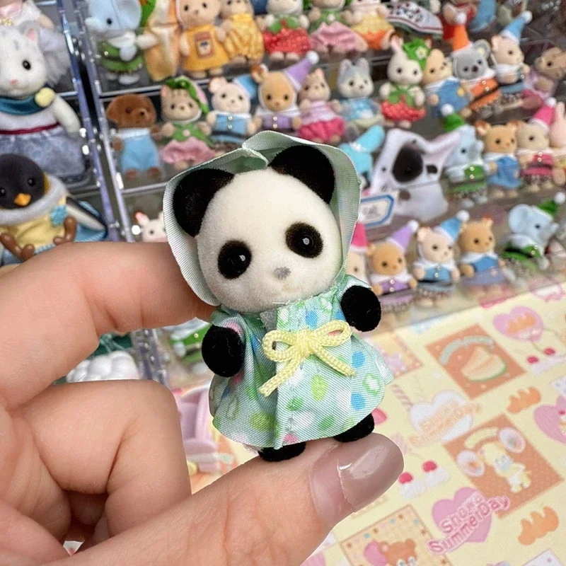 Sylvanian Families Anime juguetes de cocina para niños juguetes para niñas figuras cocinas para niños Ternurines lindo bebé pequeño 6