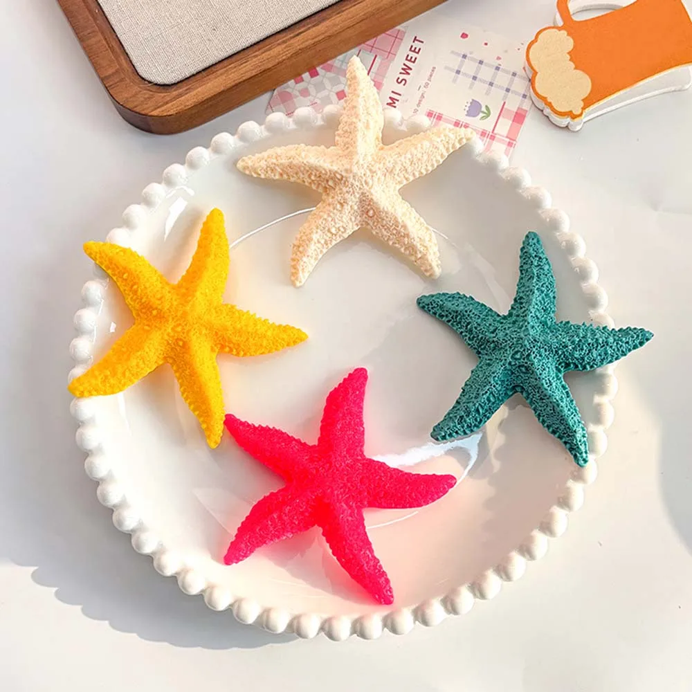 

2pcs Resin Adorable Glitter Colorful Starfish Shell Charm For DIY Decoration Mobile Phone Case Keychain Clothing DIY Accessories