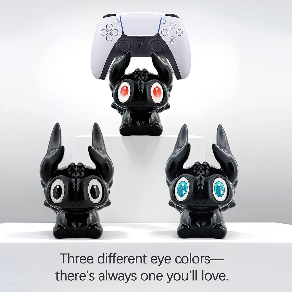 حامل وحدة تحكم ألعاب التنين اللطيف - حامل عالمي لأجهزة PS وXbox والمفتاح والهواتف، وديكور هدايا الألعاب المضحكة لعرض المكتب #4