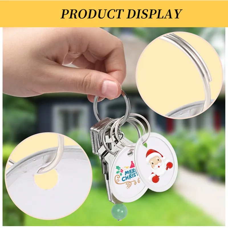 แท็กขอบโลหะ แท็กคีย์ แท็กกระดาษกลมพร้อมวงแหวนโลหะสําหรับกุญแจรถและกุญแจประตู