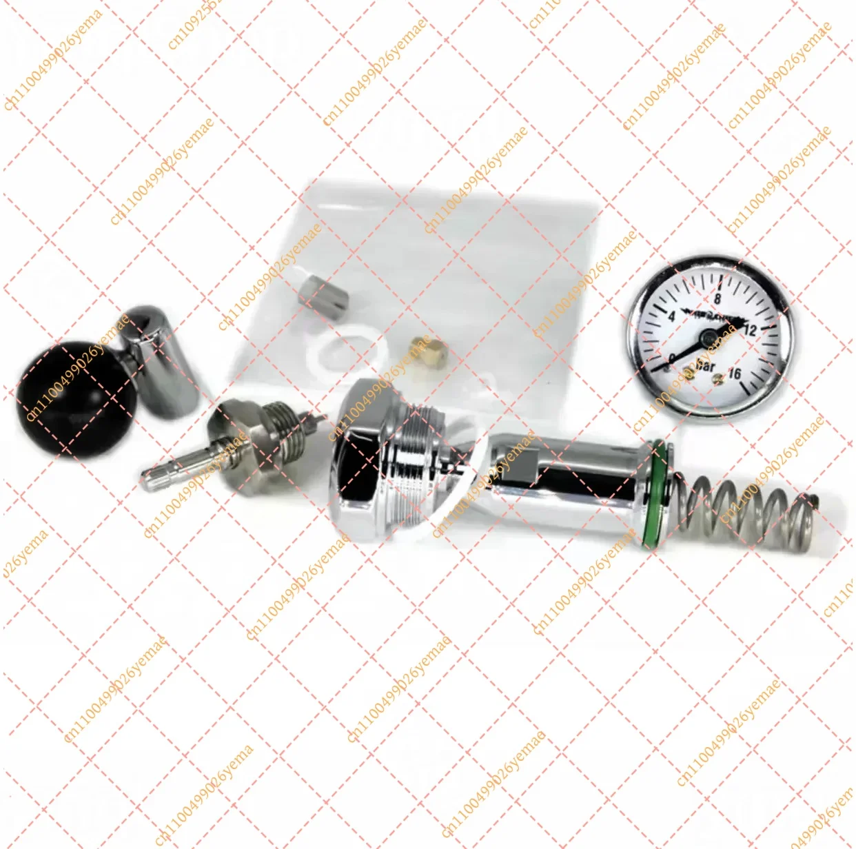 FY Adjustable Needle Valve with Control Lever for E61 R58 Espresso Machine Flow Control Pressure Regulator Kit Replacement Parts
