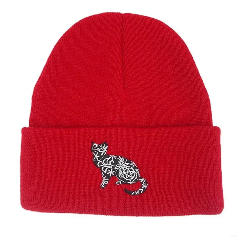 الكورية المتناثرة الرجال النساء قبعة صغيرة محبوكة قبعة الهيب هوب الكرتون القلب للفراشة التطريز الشتاء الثلوج تزلج تمتد مكبل
