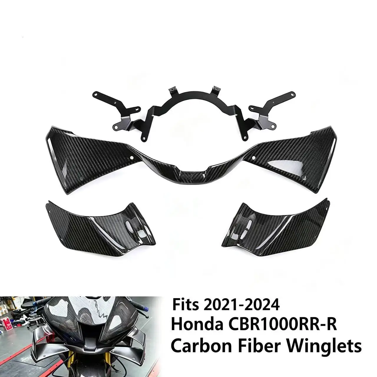 Suitable for Honda CBR1000RR -r 2021 22 23 2024 motorcycles modified shell fairing parts carbon fiber fender fixed wing