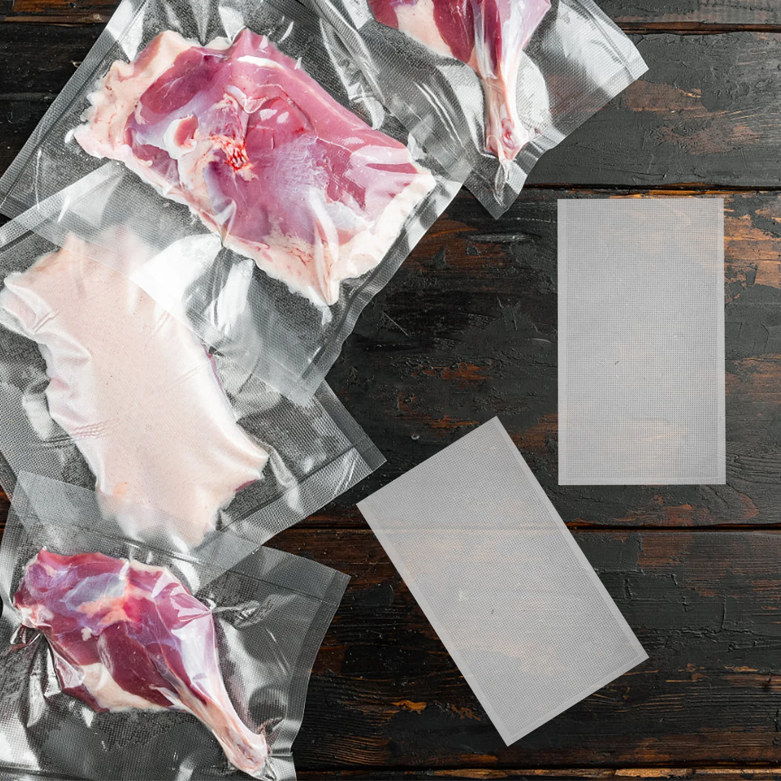 

100pcs Vacuum Sealer Bags Transparent Thickened For Food Preservation Freezer Storage Reusable Airtight Use Vacuum
