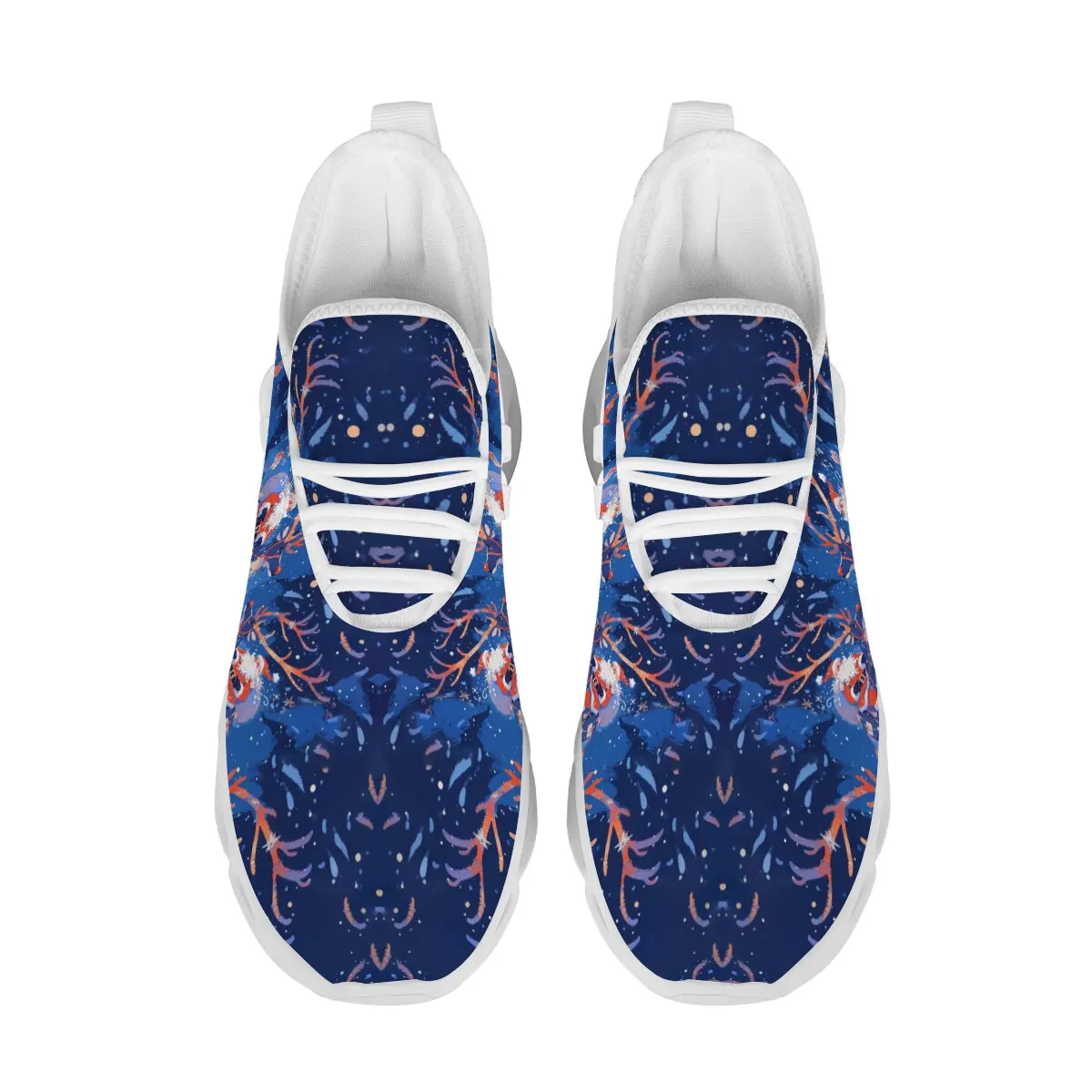 Baskets pour hommes femmes noël Santa renne forêt étoilée léger athlétique léger chaussures de sport de plein air