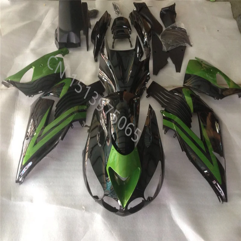 ABS Injection Fairing Aftermarket body parts fairing kit for kawasaki Ninja  ZX-14R 2006 2011 green black fairing  ZX-14R 06 11