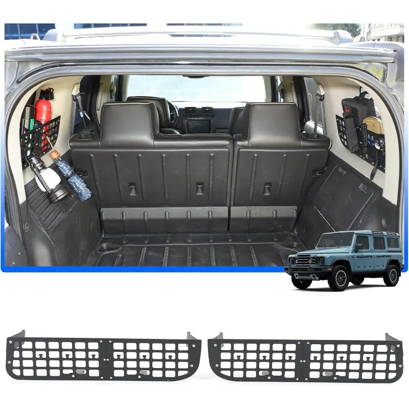 

Для Hummer H2 2003-2007 алюминиевый сплав багажник автомобиля боковое окно MOLLE панель грузовая стойка полка корзина для хранения аксессуары