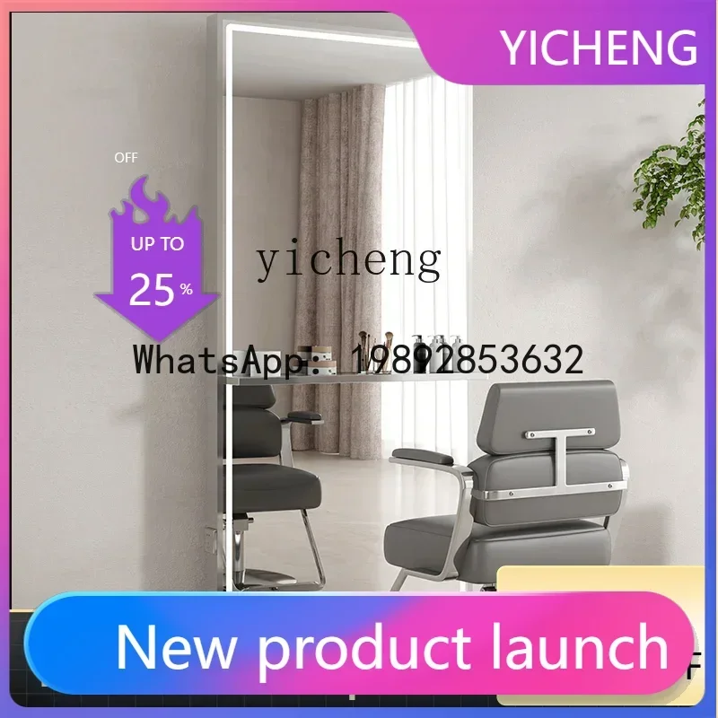 

J1 barber shop mirror hair salon special hair salon mirror table with desktop perm, dye and cut hair mirror
