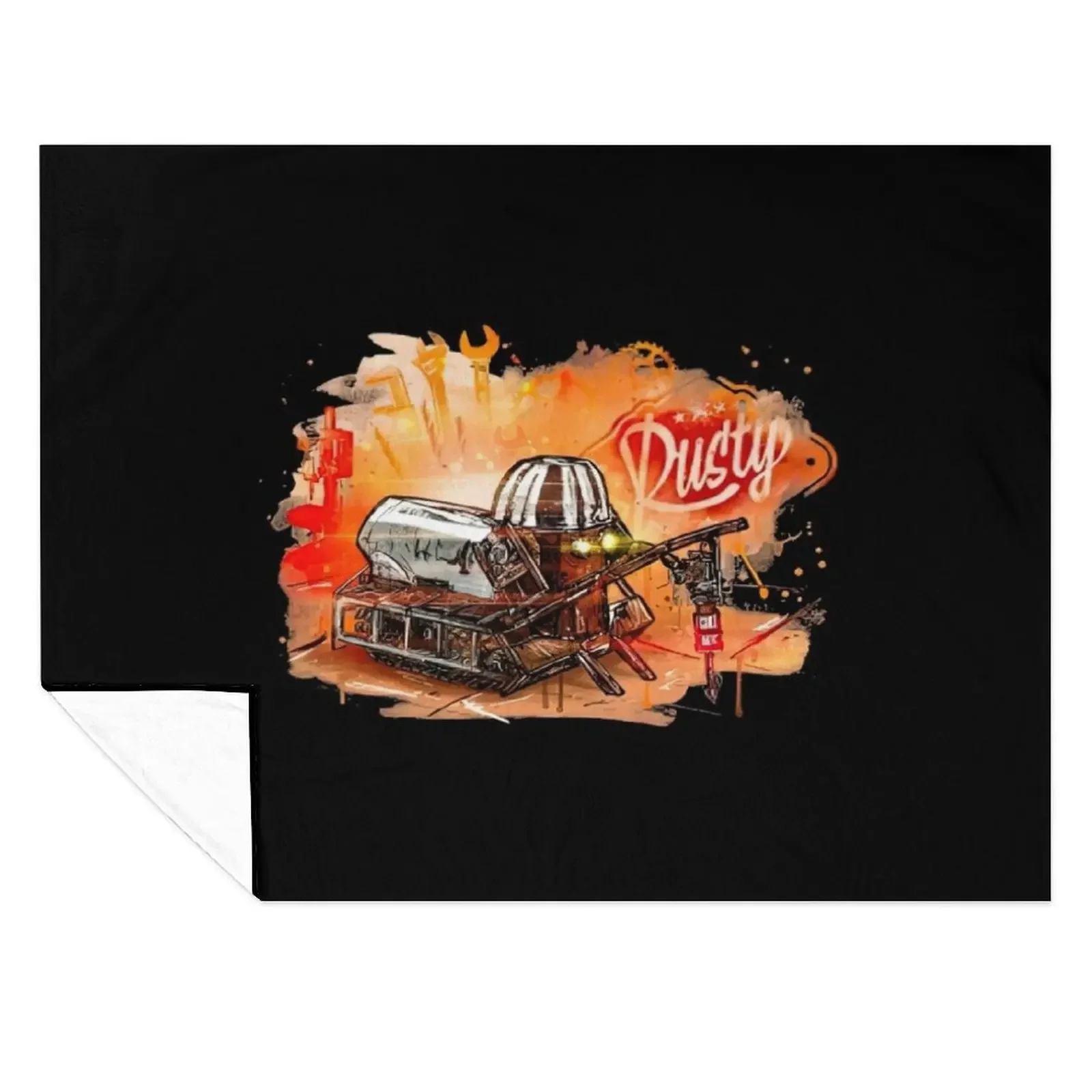 

Rusty Battlebots Throw Blanket Travel Winter beds Cute Moving Blankets