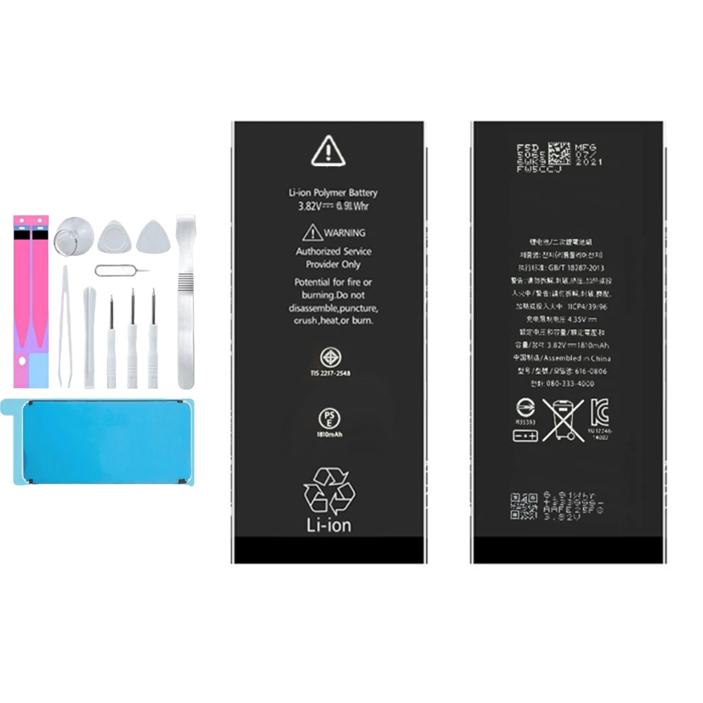 For iPhone5 5S 5C SE 2020 6 6S 7 8 SE2 Plus X XR XS 11 Pro Max Mobile Phone Pack New 0 Cycle Seal 14 13 High Capacity Battery