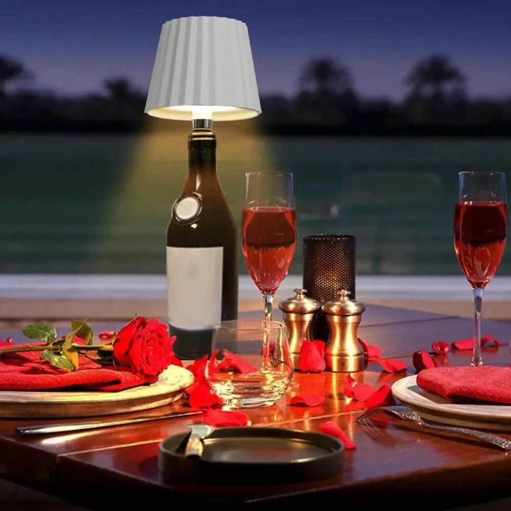 

Reading Wireless Bottle Table Lamp RGB Breathing Light Mode Liquor Bottles Wireless Bottle Light USB Rechargeable