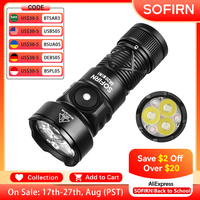 Sofirn SR20 MINI 1200lm Flashlight 18350 White and Red LED Light for Camping, Hunting, and Emergency Situations IP68 Waterproof