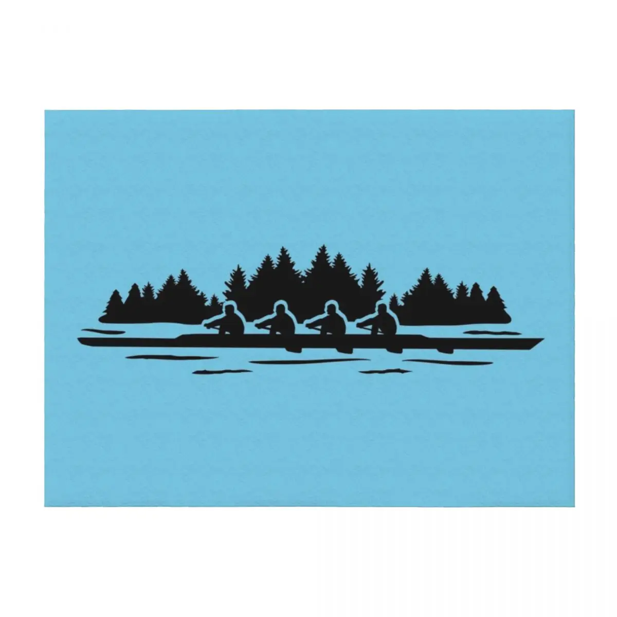 

Rowing, rowing team and forest Throw Blanket Softest Personalized Gift Blankets For Baby For Decorative Sofa Blankets