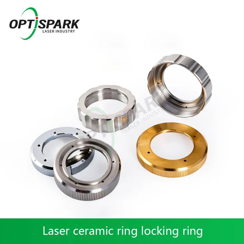 OPTISPARK Laser Ceramic Ring Locking Ring Laser Cutting Machine Ceramic Ring Locking Nut Laser Accessories Sensor Cooling Ring