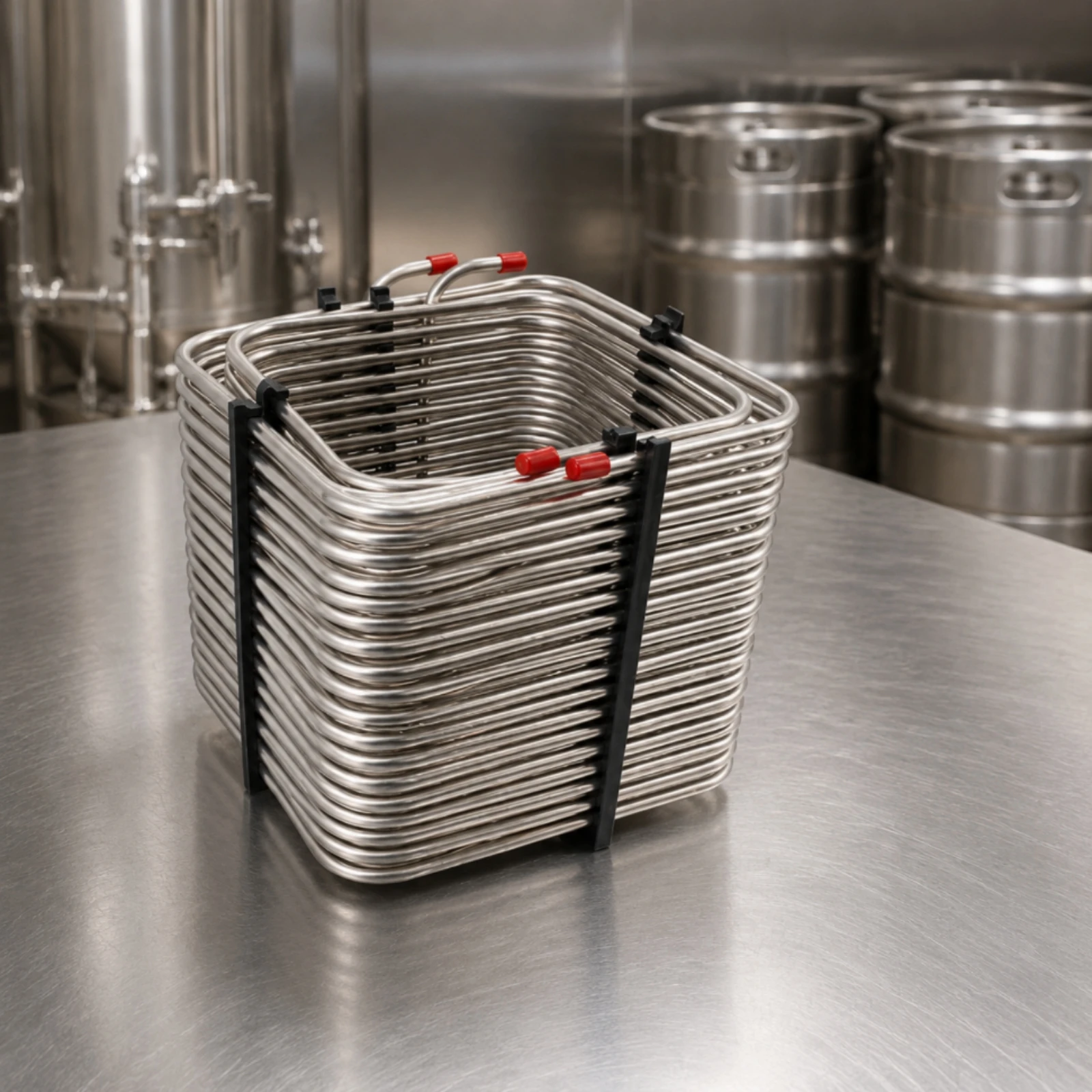 Portable Box Coil Square Beer Chiller Coil Hardware Rigid Portable for Homebrewers, Ice Bath, Parties