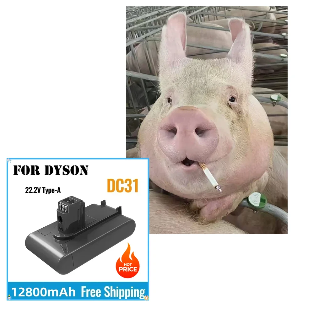

 @ # 12800mAh For Dyson Vacuum Cleaner Battery (Type A) 22.2V for DC35, DC45, DC31, DC34, DC44, DC31, DC35 917083-01