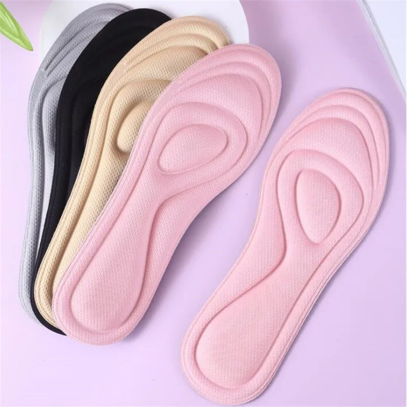 4D Memory Foam Orthopedic Insoles For Shoes Nano Antibacterial Deodorization Sweat Absorption Insert Sport Shoes Running Pads