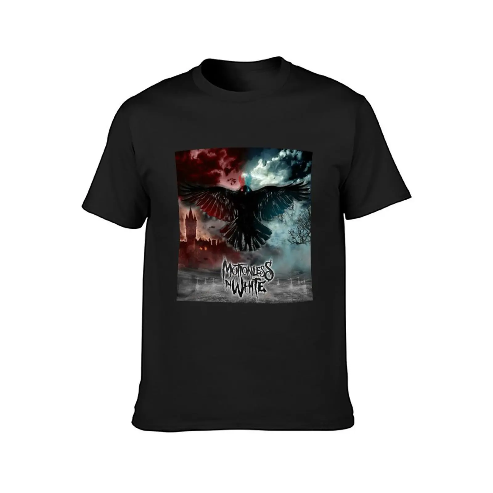 Motionless in white Gagak Hitam Art Gift For Fan T-Shirt plus size tops anime clothes plain white t shirts men